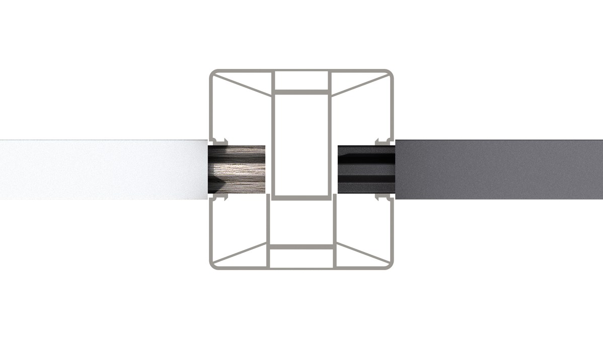 SYSTEM Klemmpfosten Aluminium silber, 8 x 8 x 233 cm, von TraumGarten