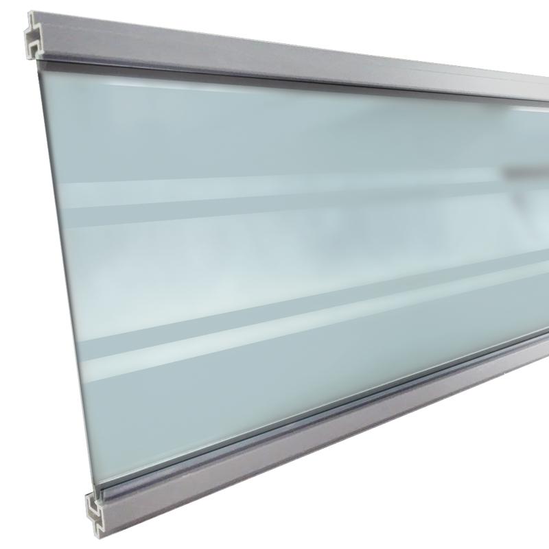 TJÖRN WPC-Steckzaun Glasfüllung, silber, 0,6 x 20,6 x 179,3 cm