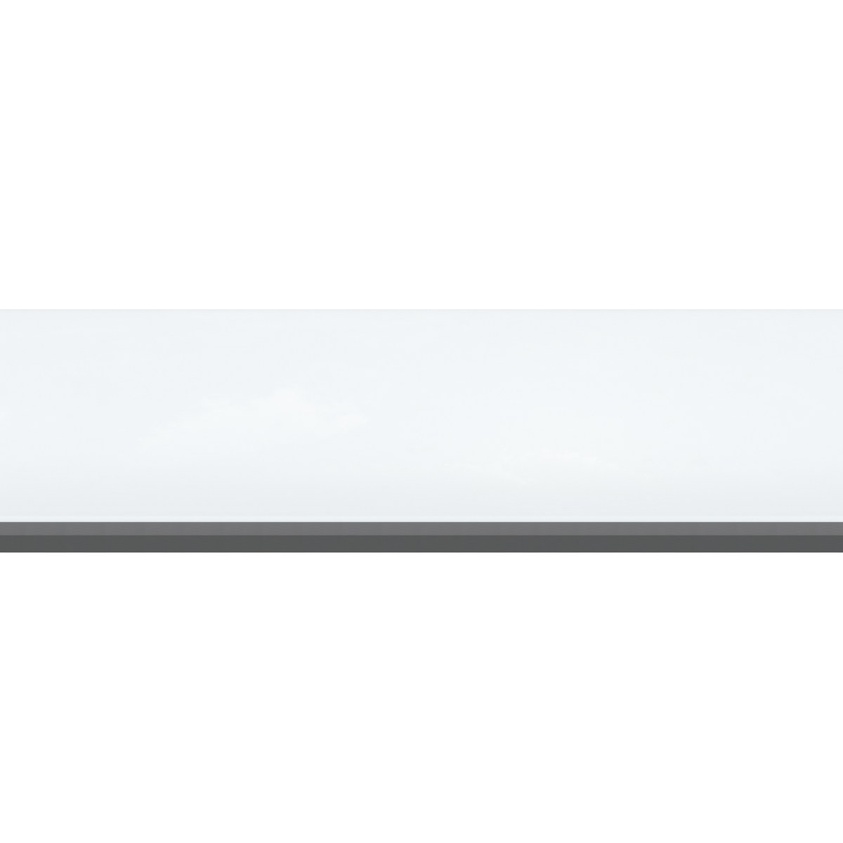SYSTEM Kunstglas-Dekorprofil DEKOR-MATT weiß flach 178x15 cm, Adapterleiste anthrazit