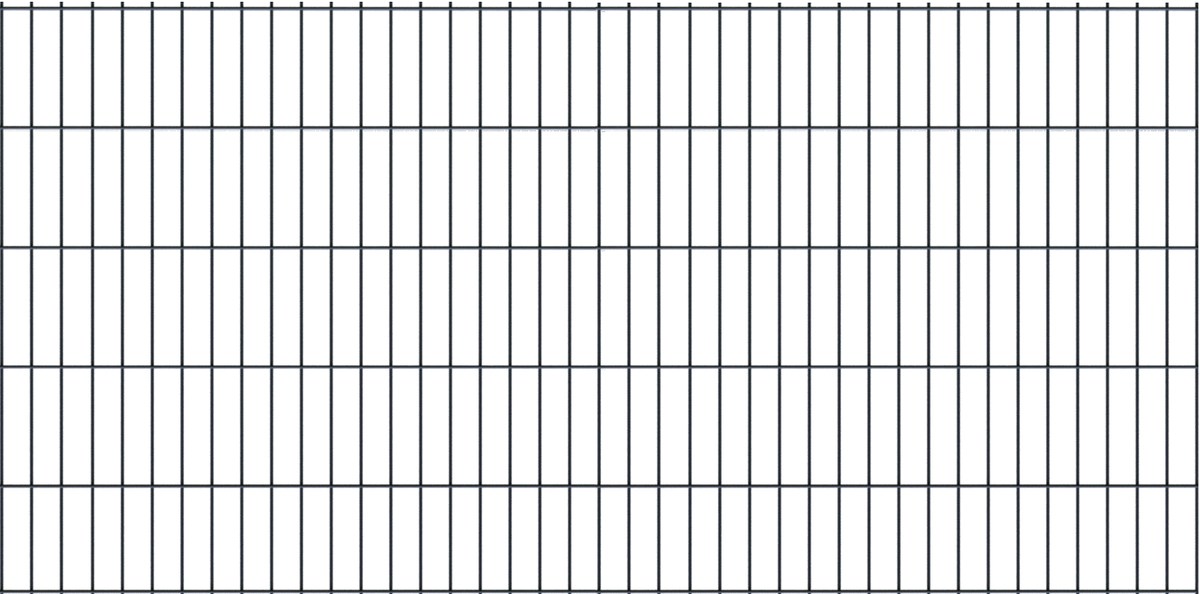BASIC Doppelstab-Gitterzaun RAL 7016 anthrazit 200x100 cm von T&J