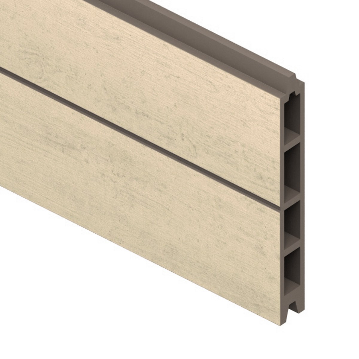 SYSTEM WPC CLASSIC Zaunfeld-Set sand 178x184 cm, Abschluss silber SYSTEM WPC CLASSIC Zaunfeld-Set sand 178x184 cm, Abschluss silber
