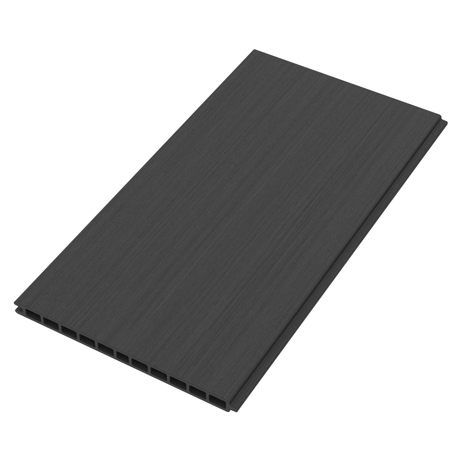 MAX-XL Steckzaun-Set für 1 WPC-Zaunfeld 175x172 cm charcoal, coextrudiert