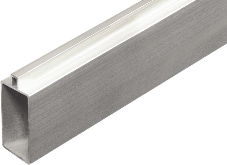 GOTLAND-Steckzaun Start-/Abschlussleisten-Set silber, je 2 x 4 x 179,5 cm