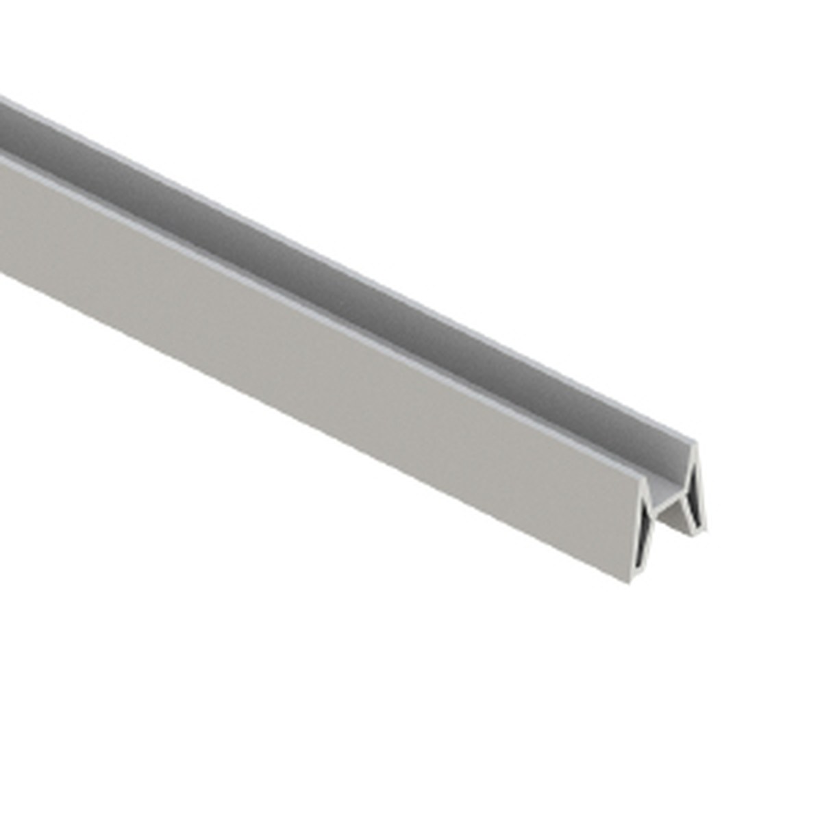 SYSTEM Kunstglas-Dekorprofil DEKOR-MATT weiß hoch 178x30 cm, Adapterleiste silber SYSTEM Kunstglas-Dekorprofil DEKOR-MATT weiß hoch 178x30 cm, Adapterleiste silber
