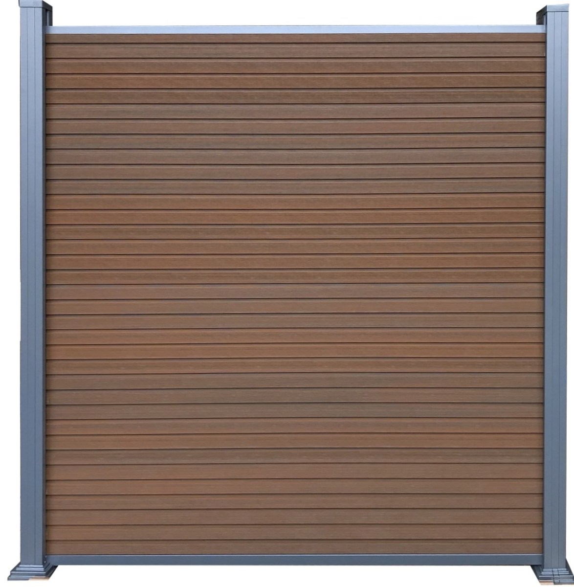 WAREN WPC-Steckzaun-Set 175x180 cm Farbe TEAK