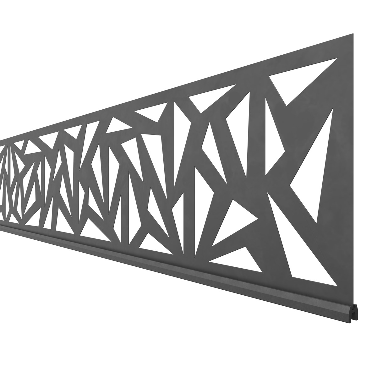 SYSTEM Dekorprofil TRIGON anthrazit hoch 178x30 cm, Adapter anthrazit