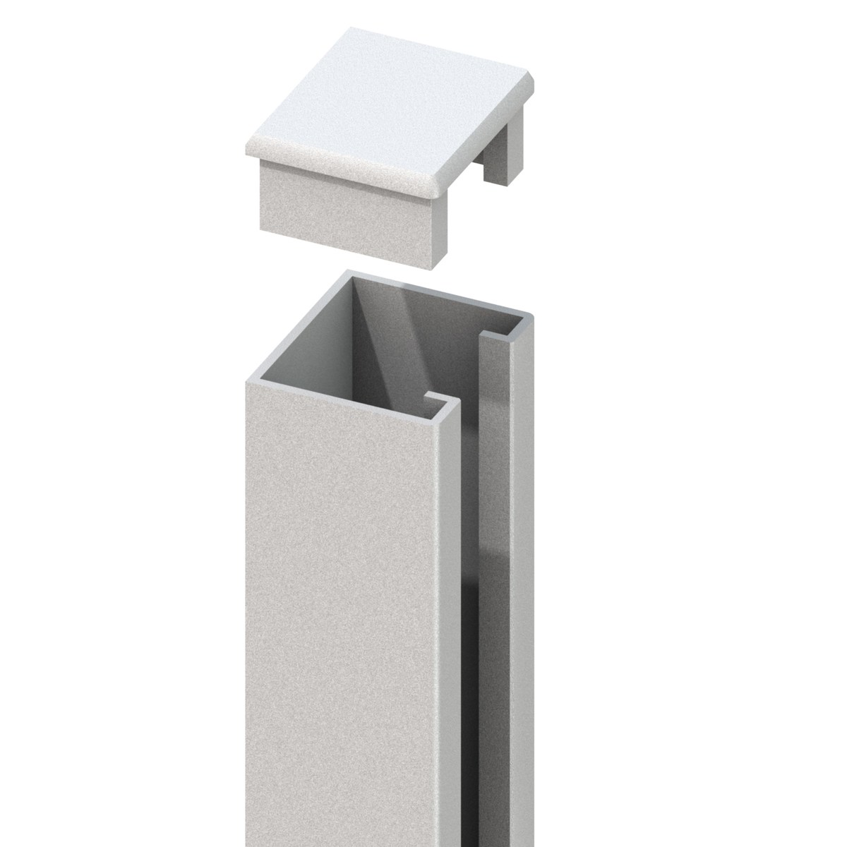 SYSTEM U-Montageprofil silber 238 cm, für 20 mm Profile, von TraumGarten