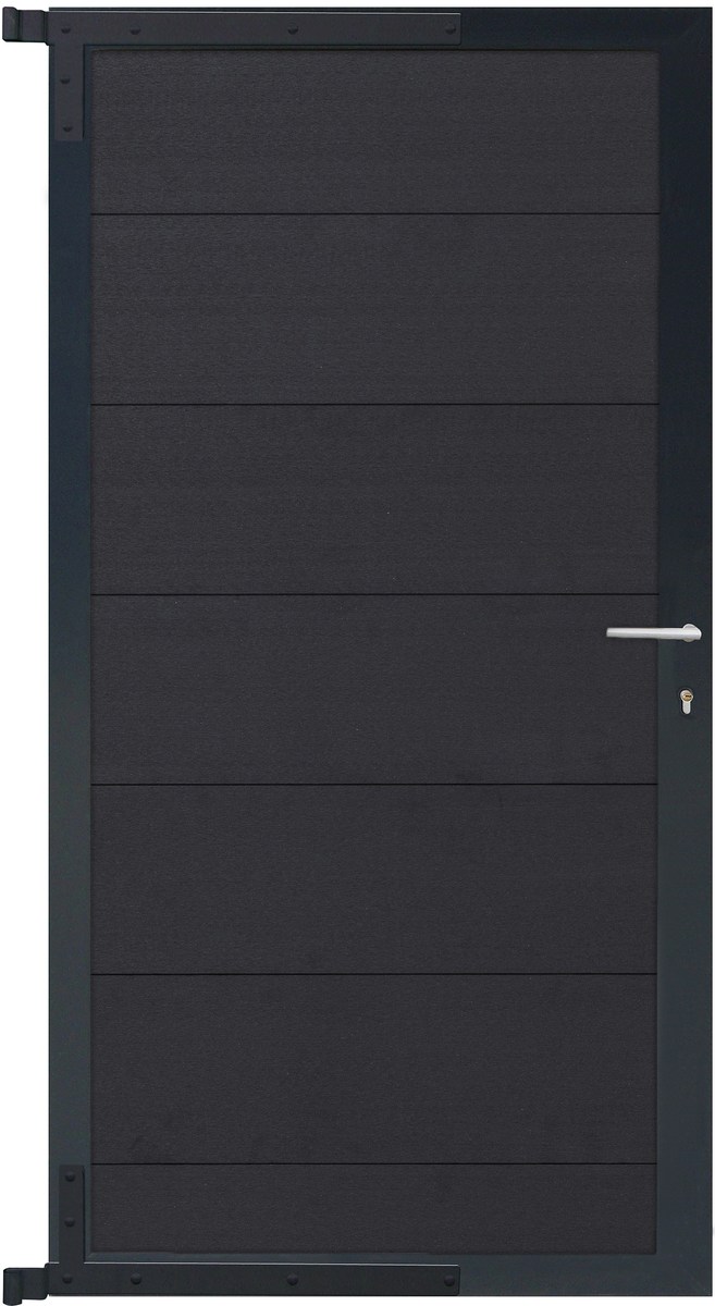 TJÖRN-Tor-Set 90x173 cm WPC anthrazit/Alu anthrazit