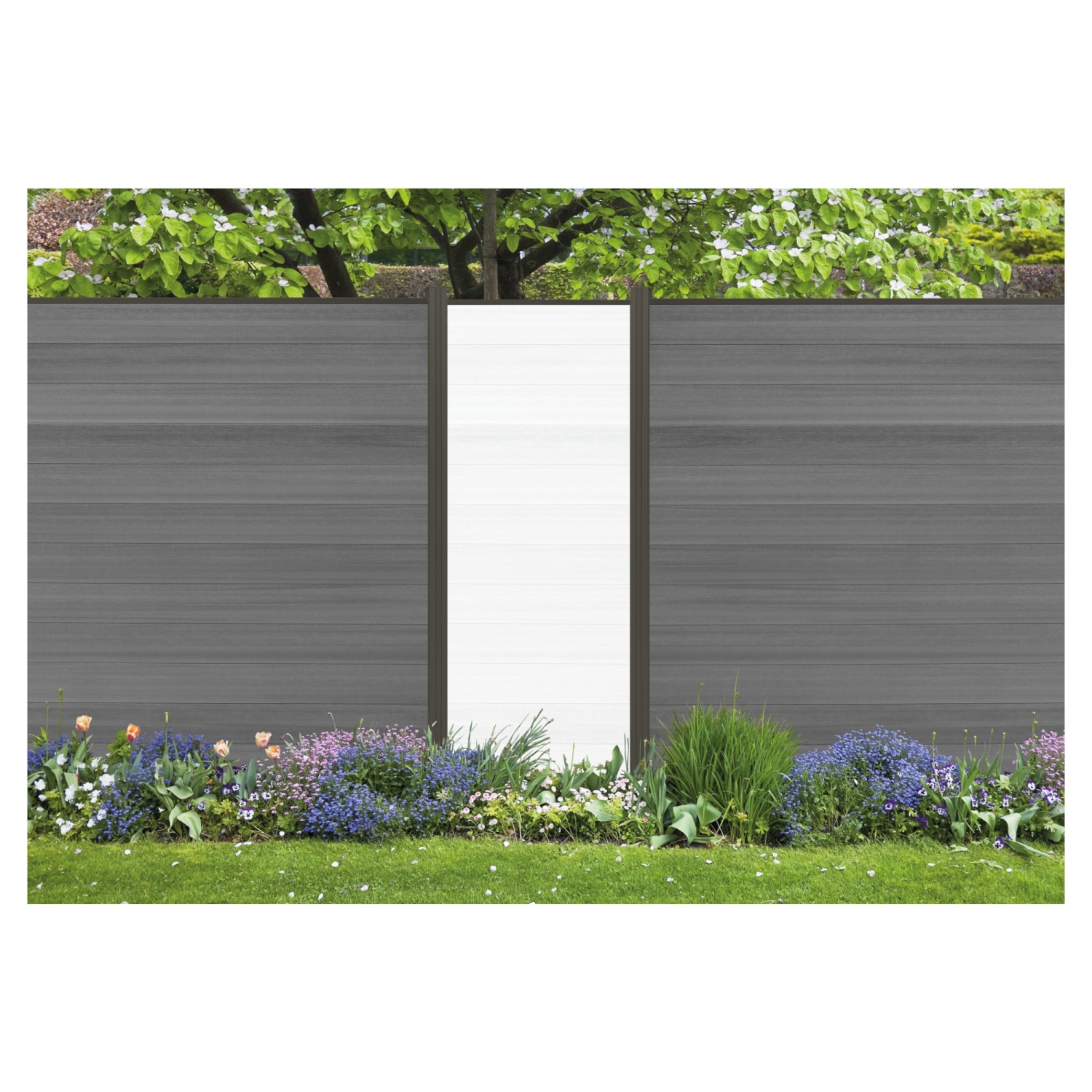 ELSKOP WPC-Zaunlamelle 2x14x179cm weiß co-extrudiert