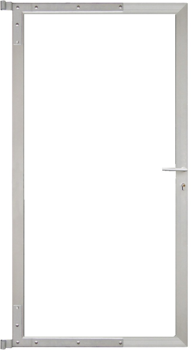 ÖLAND Tor-Komplettset 90x175 cm BPC greystone/Alu silber