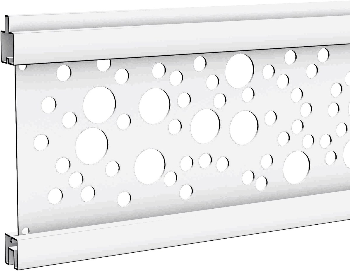 ECOSTECK-Gitterfüllung Kreise Alu silber 2x14x180 cm