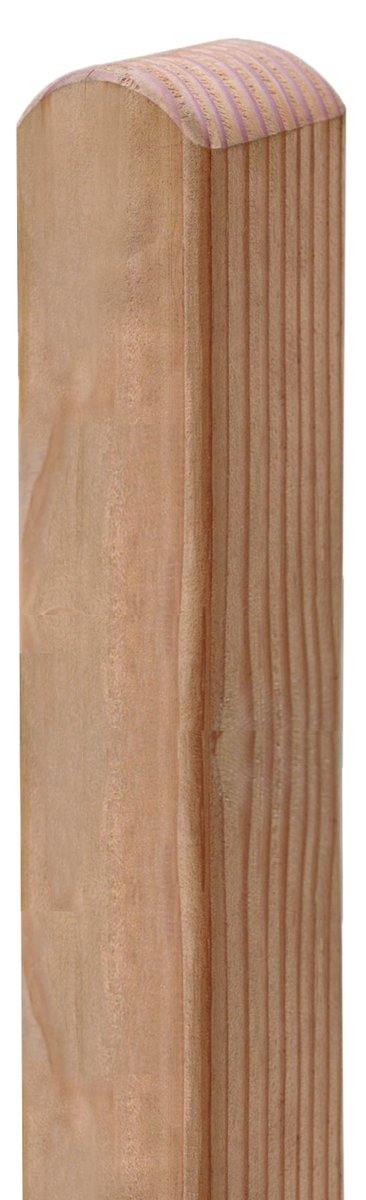 Douglasie-Pfosten 9 x 9 cm naturbelassen, Kopf gerundet