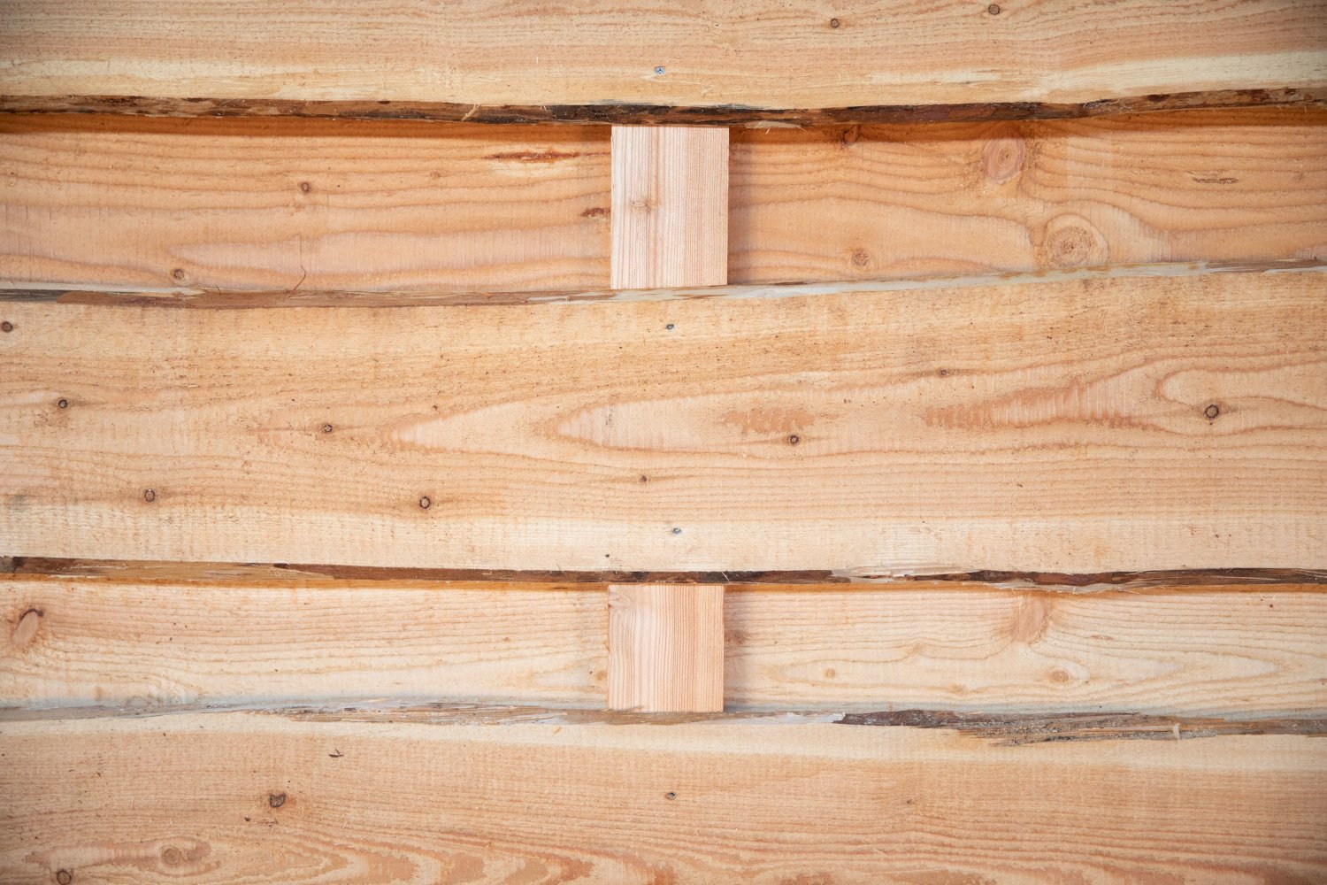 LOLLAND Bretterzaun-Element sägerau 180 x 180 cm drehbar, Lärche roh