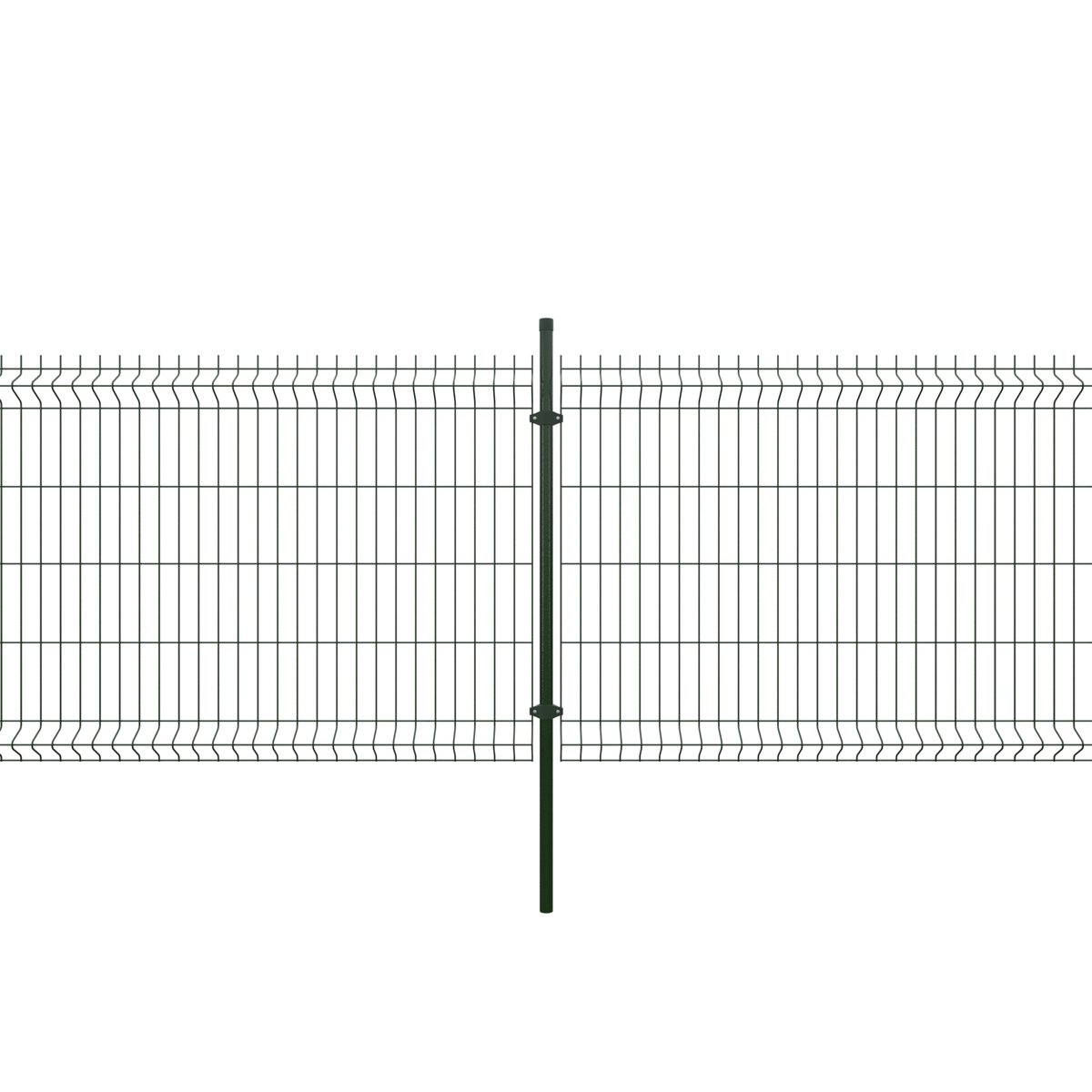 STRONG Rundrohrpfosten 150 cm für Gitterzaun, Stahl inkl. Kappe
