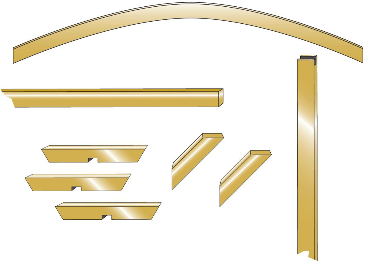 Einzelteile für Pergola / Entrée, T&J System-Bauteile Kiefer/Fichte kdi grün