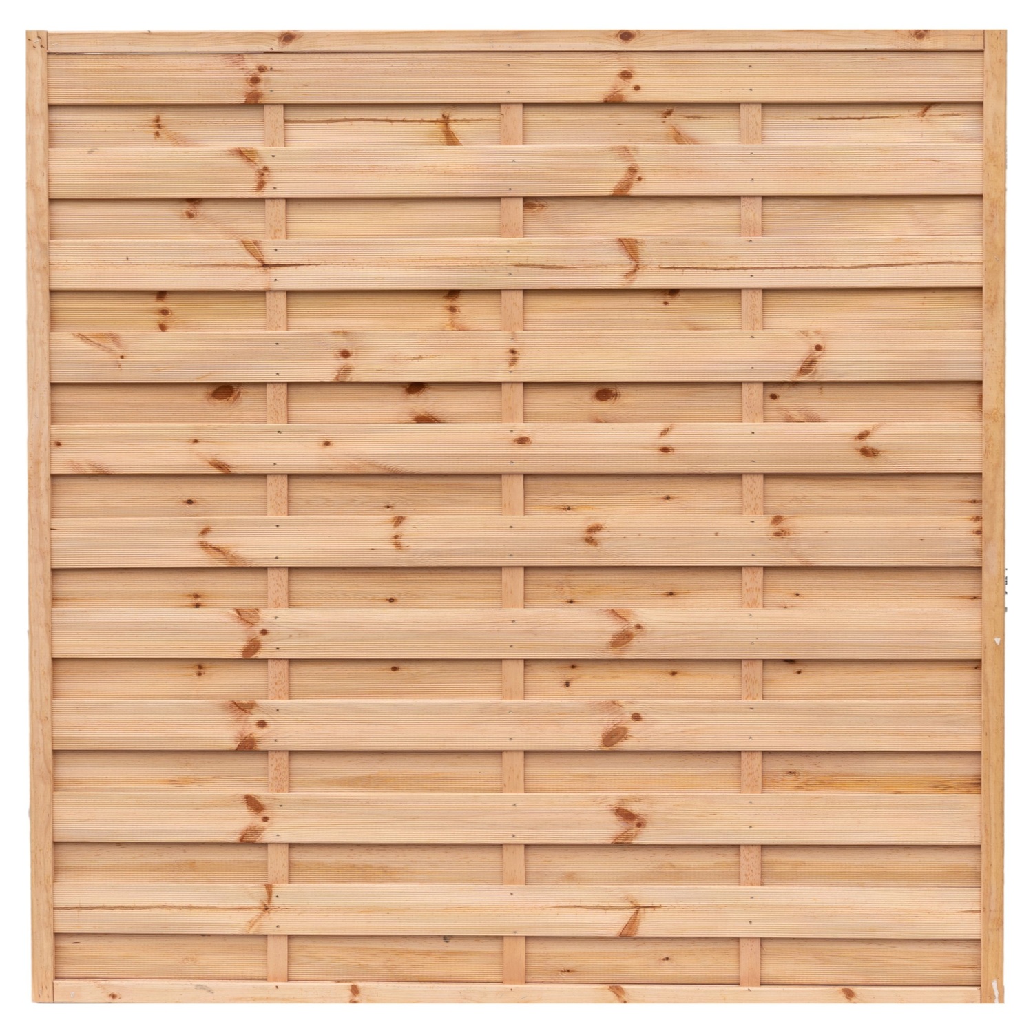 Maxi-Massiv-Lamellenzaun LÄRK 180 x 180 cm, Lärche-Optik
