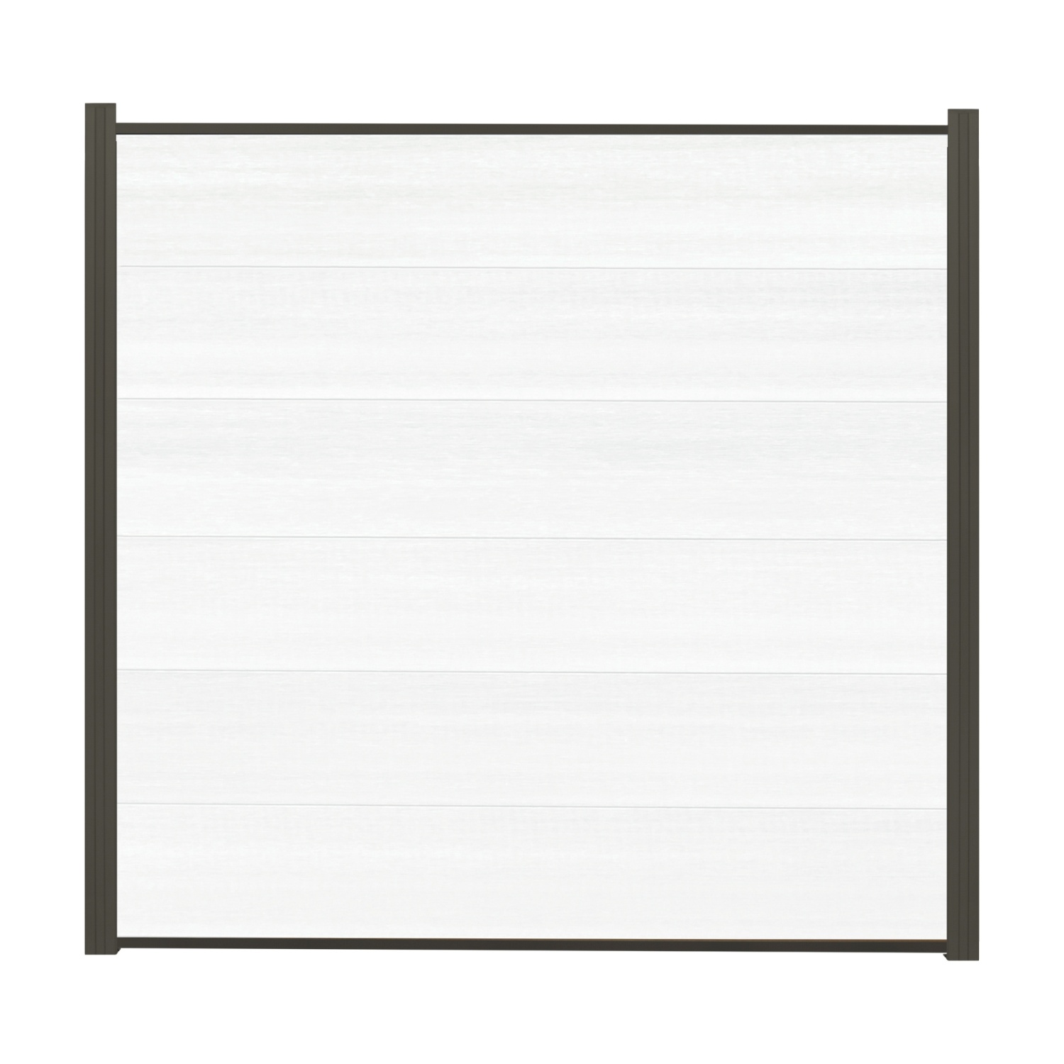 ELZE Steckzaun-Set für ein WPC-Zaunfeld 179x176 cm weiß, coextrudiert