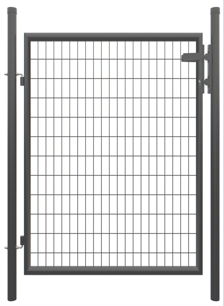 STRONG Gitterzaun-Einzeltor anthrazit (RAL 7016) 125x H 100 cm mit Pfosten