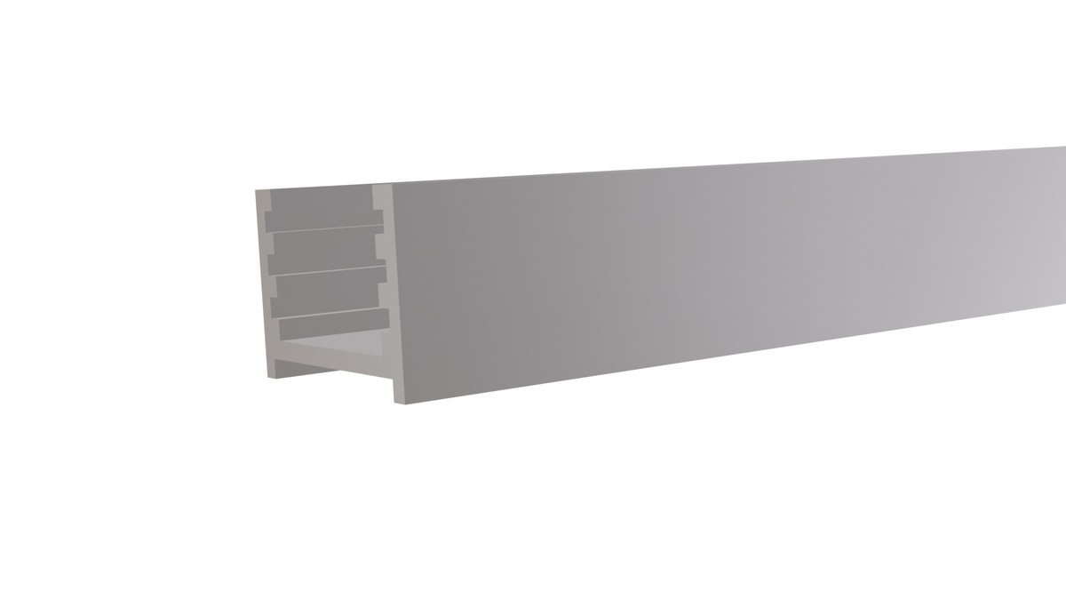 Alu-Wandprofil für T&J Steckzaun SILBER 2x2x200 cm