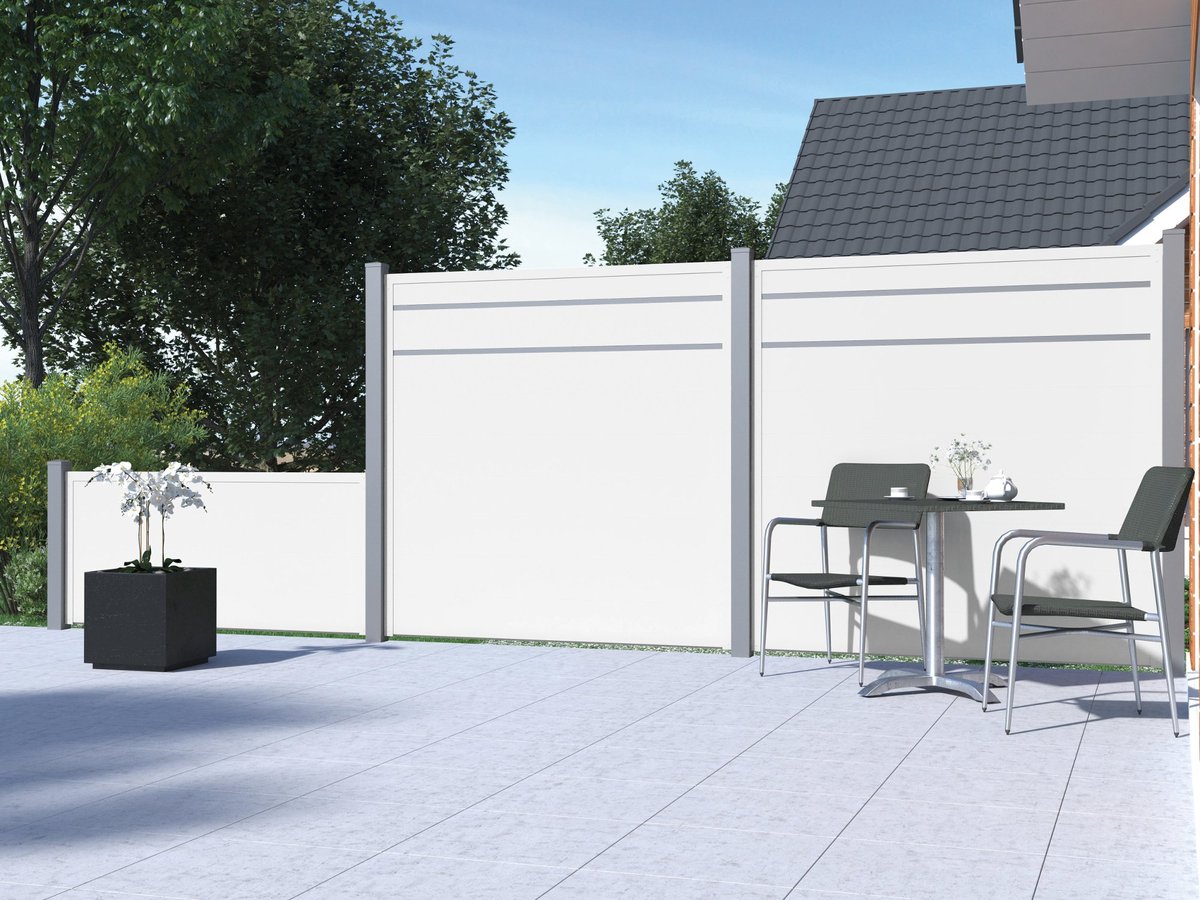 LIGHTLINE Steckzaun-Einzelteile für Kunststoff-Sichtschutz