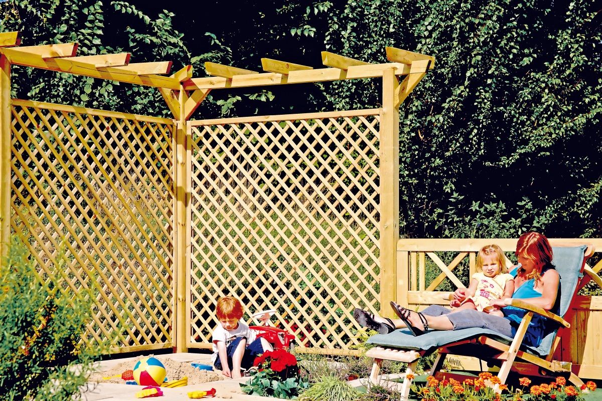 Pergola 9 x 9  "Standard" von T&J, Grundbausatz und Verlängerung