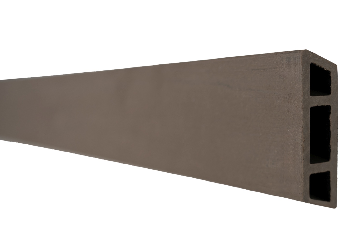 HANÖ Steckzaun-Set für ein BPC- Rhombuszaun-Feld 179x177 cm, SCHOKO Holzstruktur