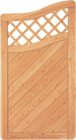 SKAGEN Sichtschutzelement mit Krone 90x180/165 cm, Lärche roh