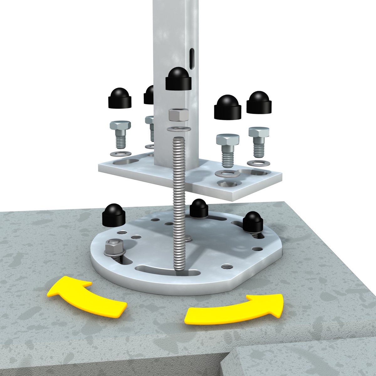 Mauer-Eck-Montageadapter für Aufschraubanker von TraumGarten