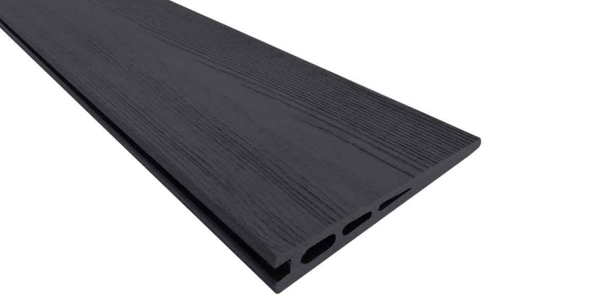 SKÄR BPC-Steckzaun-Schwedenprofil, anthrazit-Holzdekor, 1796x20x148mm