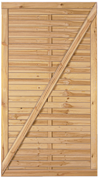 Lamellen-Tür für Lamellenzaun Kiefer/Fichte kdi, B 100 x H 180 cm