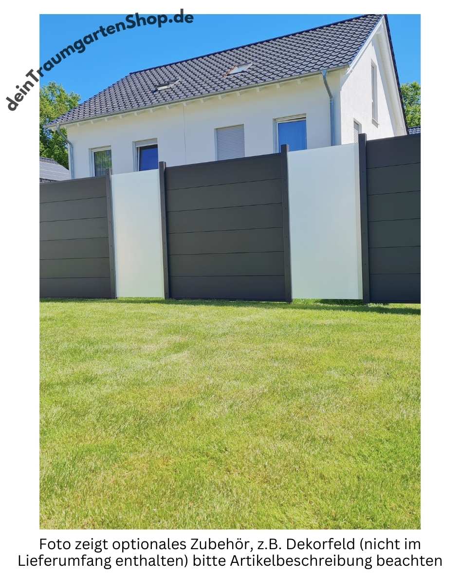 SYSTEM GLAS Zaunelement MATT 90x180 cm von TraumGarten