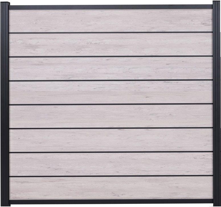 Gotland WPC-Zaunfeld-Set 180x175cm sand/anthrazit, T&J