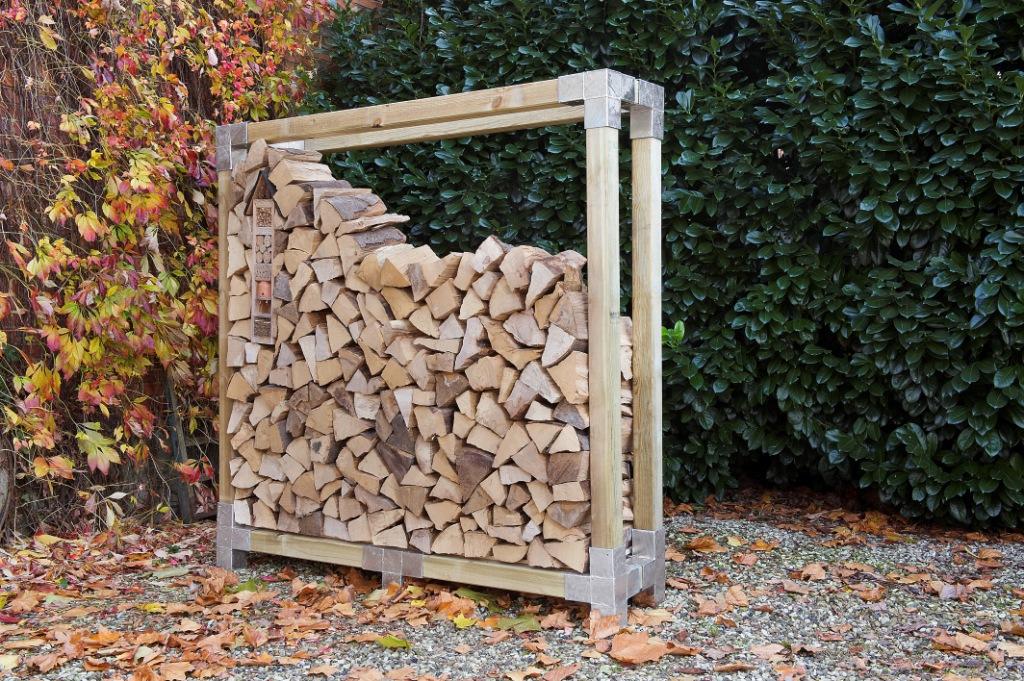 QUATRO-Steckverbinder Ecke zweifach (20 x 20 x 20 cm) für 9x9cm Pfosten