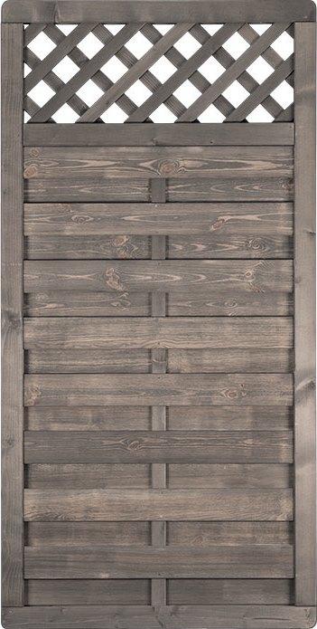 BARTEK Sichtschutz-Element, grau lasiert, 90x180cm