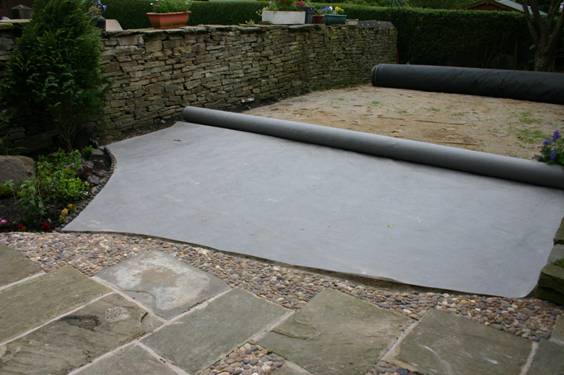 Geotextil als Kunstrasen-Unterlage, Rolle 2m x 25 m Geovlies