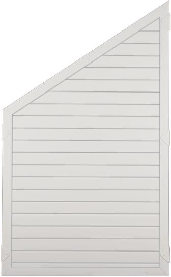 Sichtschutzelement Lightline schräg links weiß 90x150/90 cm