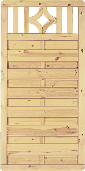 ANTIKZAUN Sichtschutzelement 90x180cm gerade, kdi