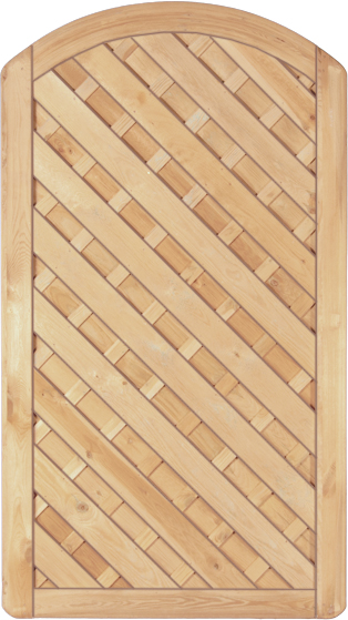 MAXI-DIAGONAL BOGEN Lamellenzaun-Tor 100 x 180 cm Kiefer/Fichte kdi