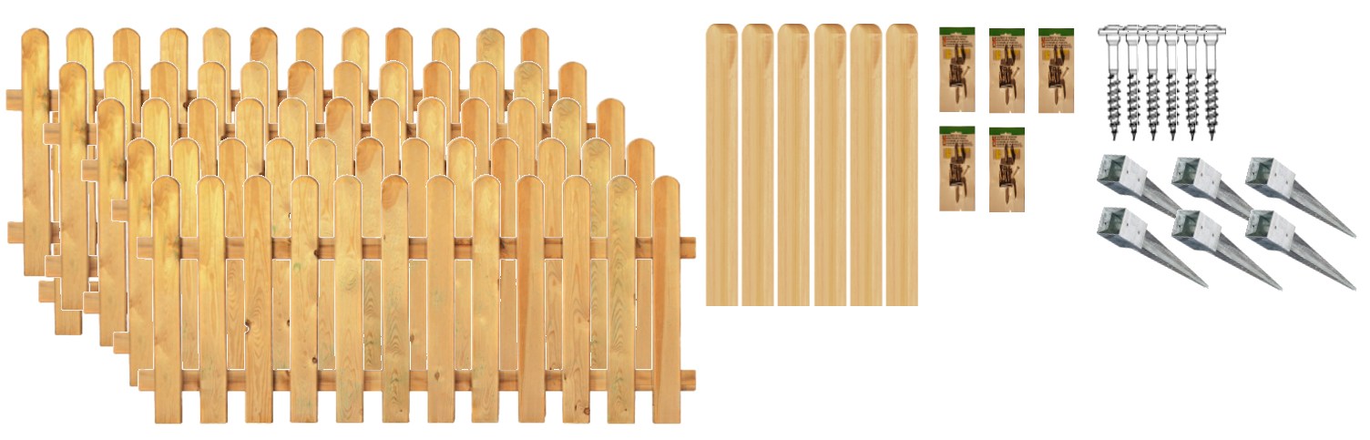 Zaunbundle HOUSTON (Heiko) Gartenzaun-Komplettset Zaunbundle HOUSTON (Heiko) Gartenzaun-Komplettset
