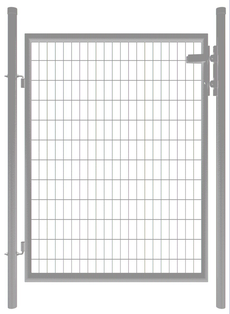 STRONG Gitterzaun-Einzeltor grün (RAL 6005) 125x100 cm mit Pfosten