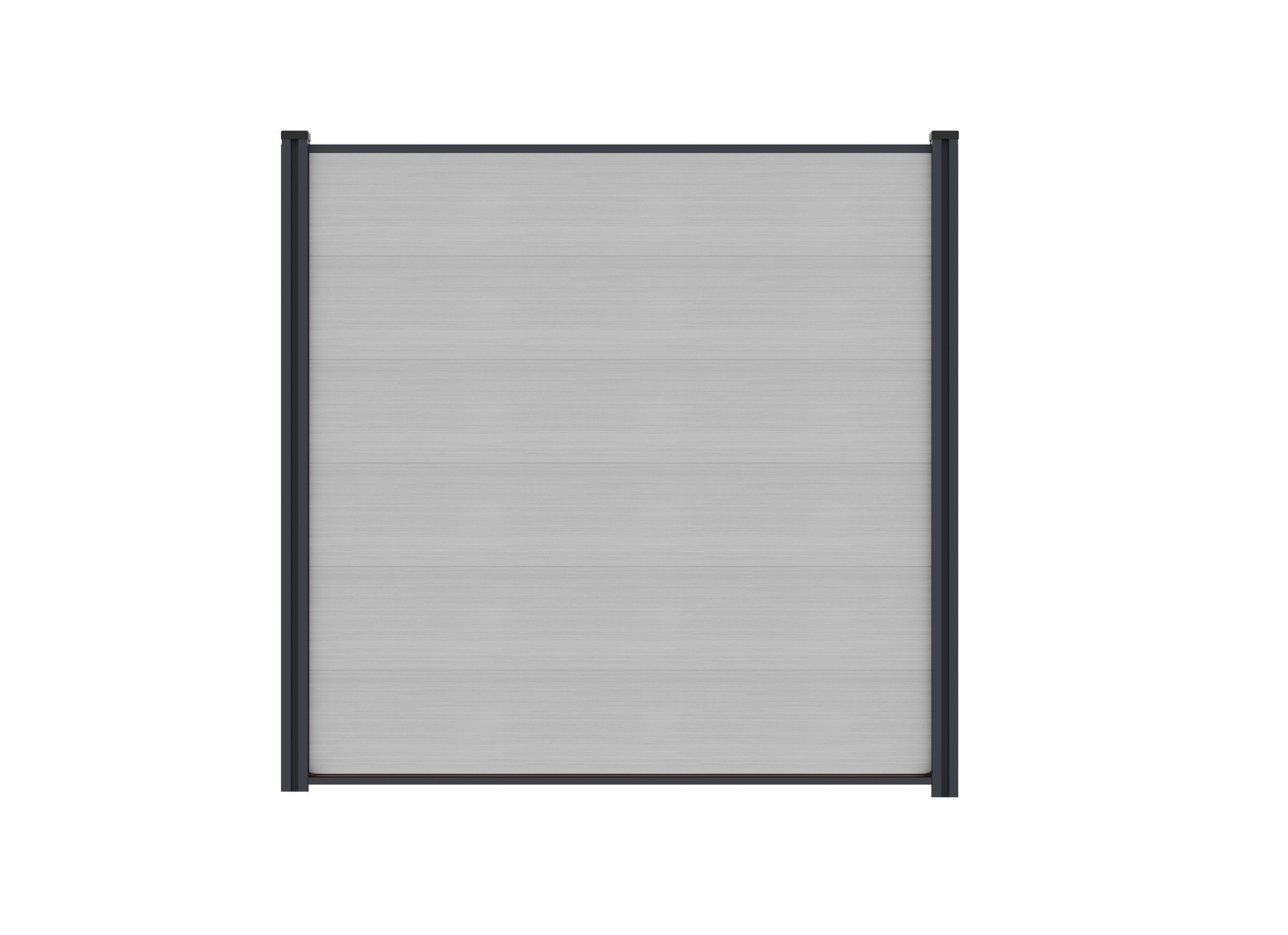 MAX-XL Steckzaun-Set für 1 WPC-Zaunfeld 175x172 cm, coextrudiert