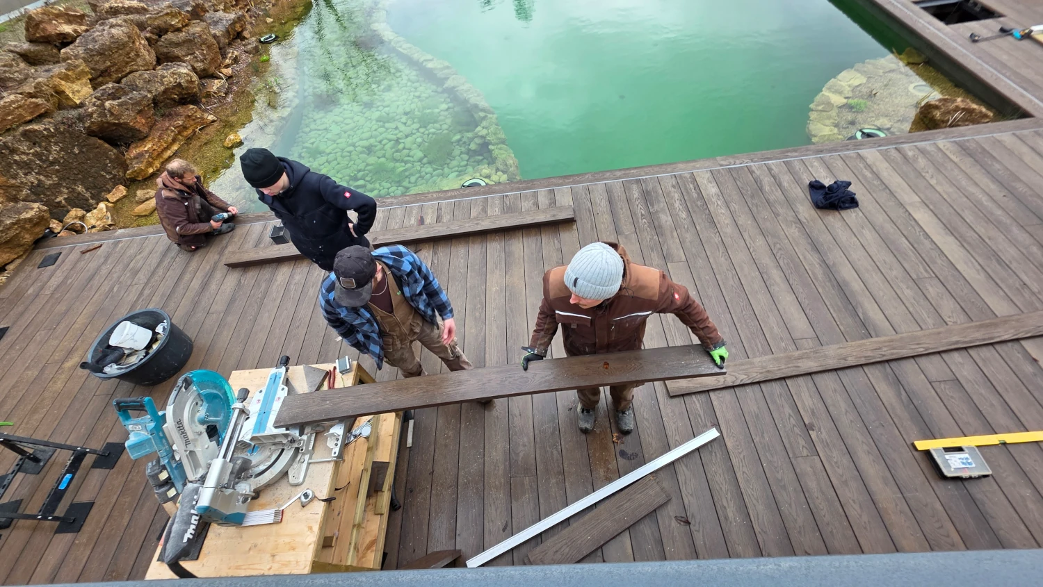 Projekt Teich-Terrasse Millboard