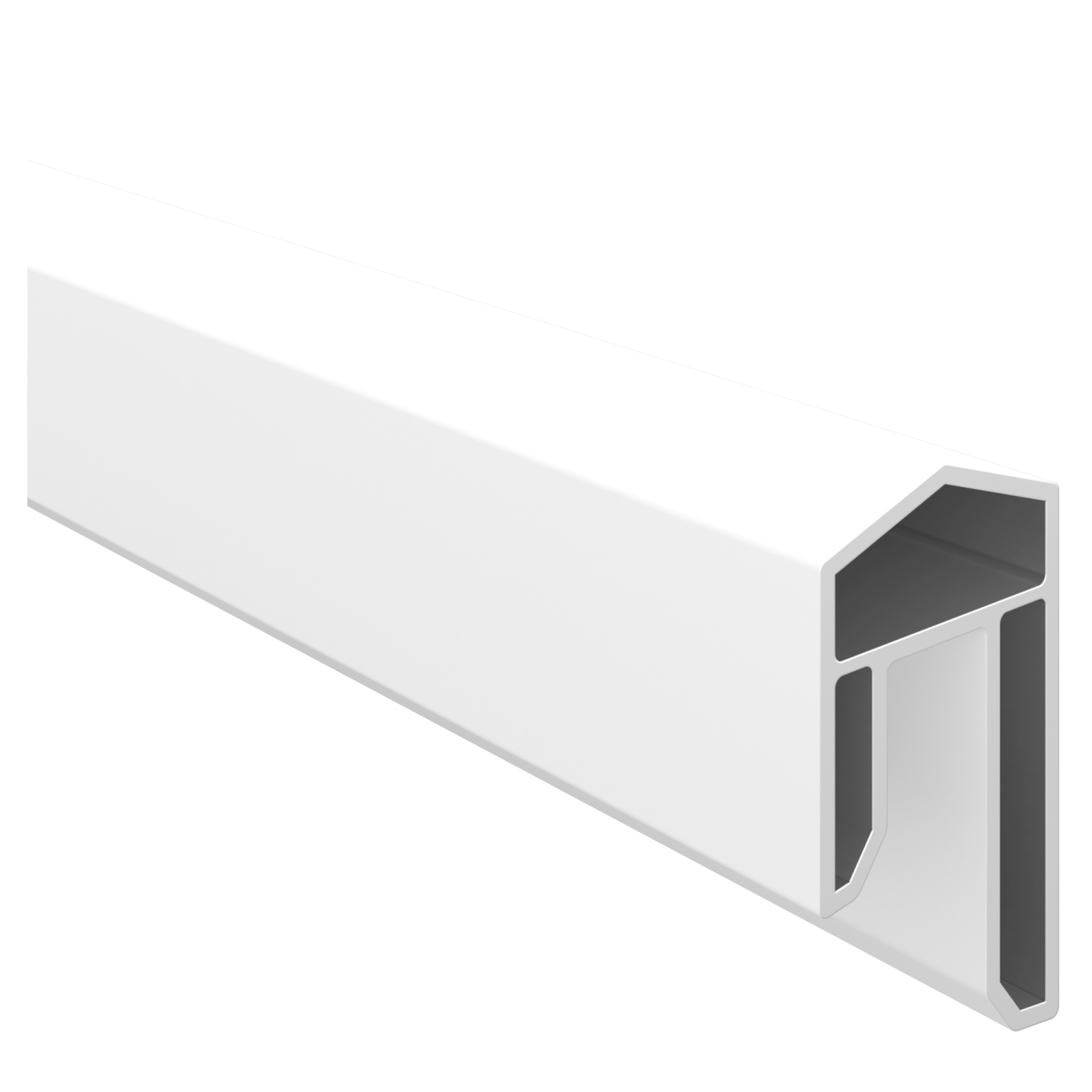 LIGHTLINE Zaunfeld-Abdeckleiste 176 cm Kunststoff weiß