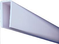 LIGHTLINE Steckzaunssystem U-Abschluß-/Rahmenprofil Kunststoff weiß 2 m