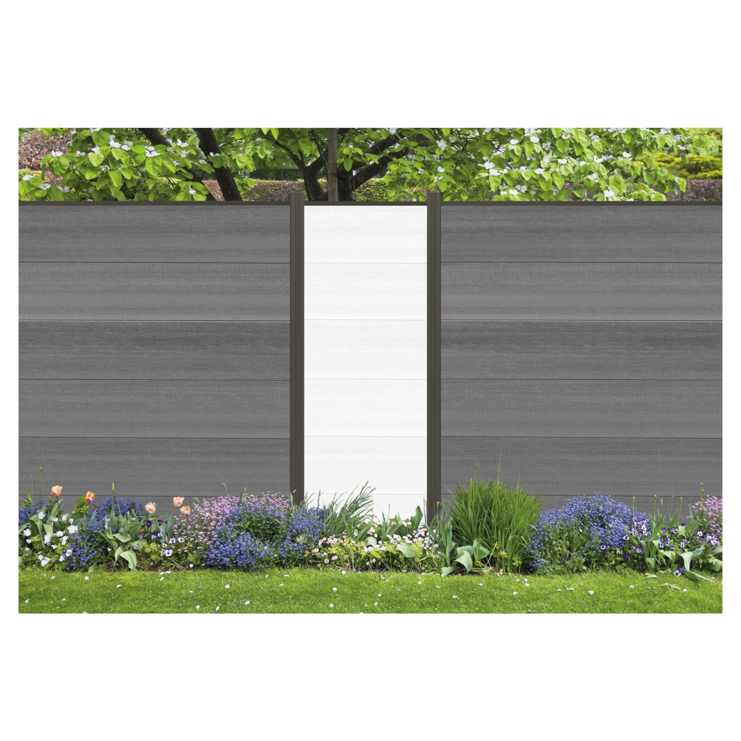 ELZE WPC-Zaunlamelle 2x28x179cm weiß co-extrudiert ELZE WPC-Zaunlamelle 2x28x179cm weiß co-extrudiert