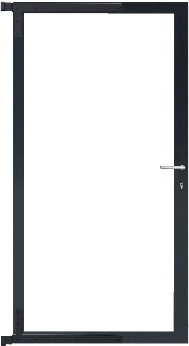 TJÖRN-Tor-Set 90x173 cm WPC anthrazit/Alu anthrazit