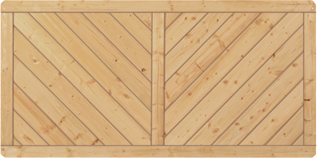 Classic-Diagonal Sichtschutzelement gerade, geschlossen, kdi - B 180 x H 90 cm