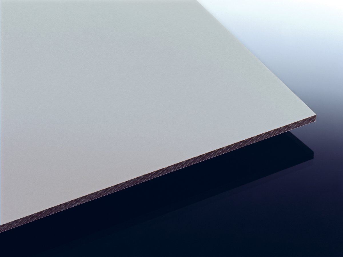 HPL-Balkonverkleidung TEJEPLAN Schichtstoffplatte 2209 hellgrau NC (ähnl. RAL 7038), 2800x1300x6 mm