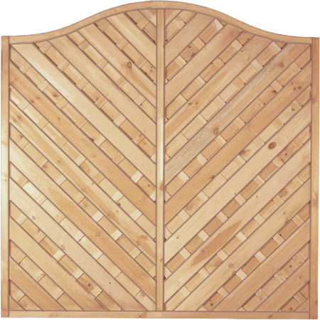 MAXI-DIAGONAL KRONE Dichtzaun mit Kronenbogen Holz kdi grün, 180 x 180/160 cm