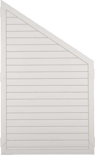 LIGHTLINE Kunststoff-Schräg-Element rechts 90x150/90 cm weiß